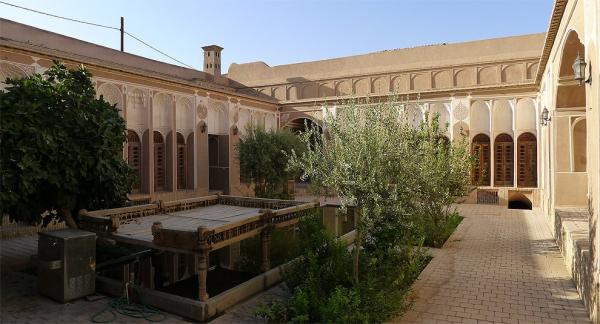 Patio in historic building