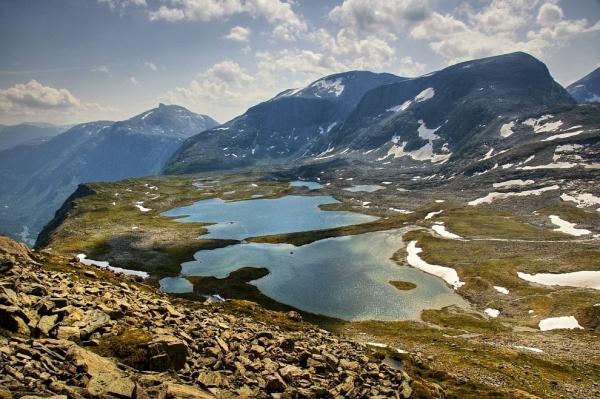 Jezera Krakenesvatna (1016 a 1019 m.n.m.