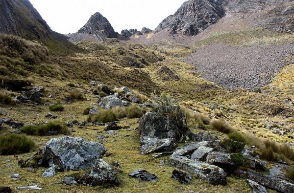 Ascent to the pass Yanacon