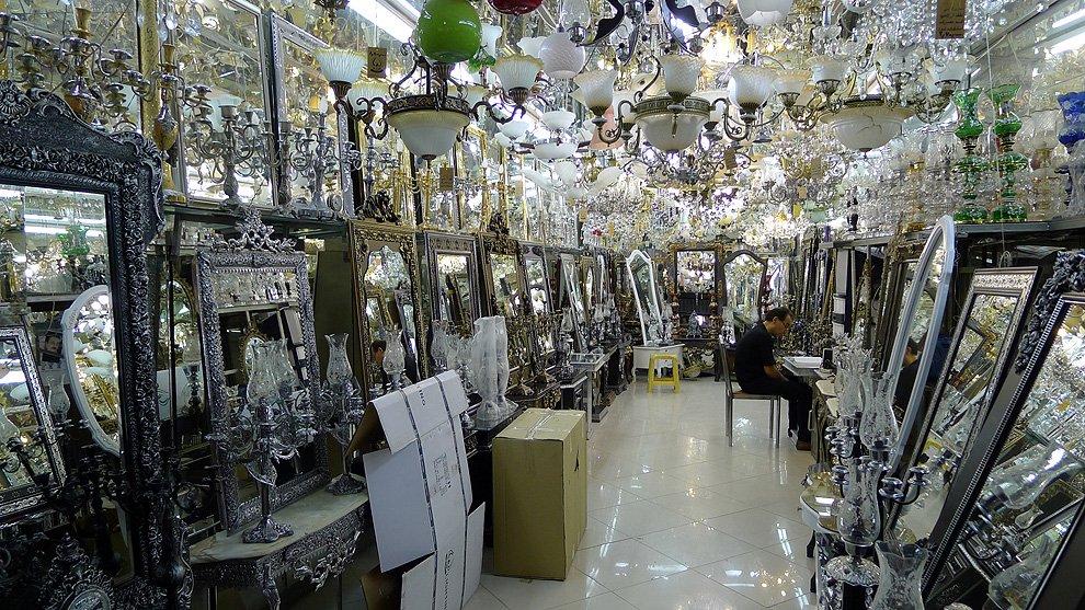 Shop with mirrors