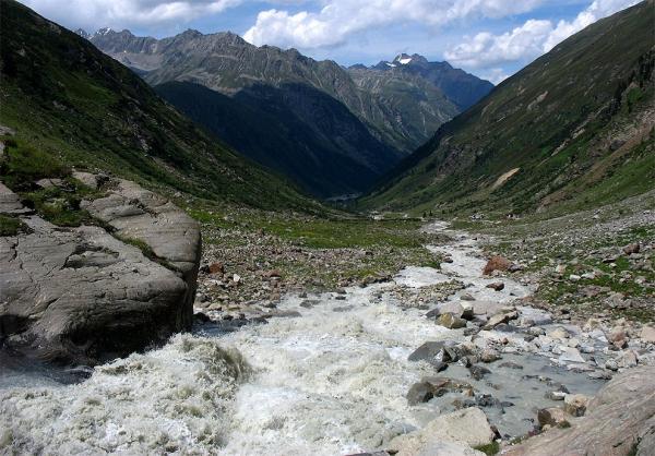 Pohled zpět na Pitztal