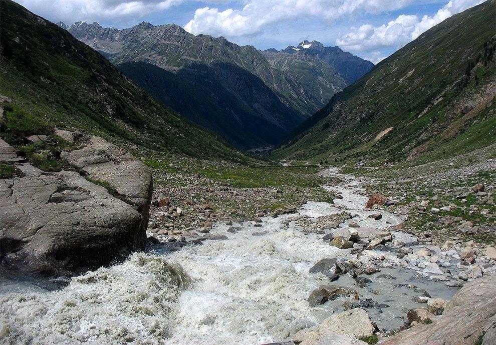 Pohled zpět na Pitztal