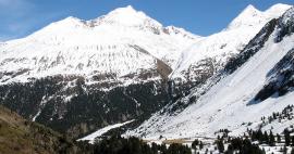 Hiking in the valley Rofental