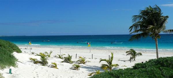 Visit of beach in Tulum